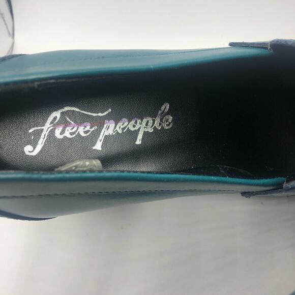 Free People Women's Zoe Slip On Loafers Platform Heels Jade Size EU 40 / Us 10 - Picture 4 of 11